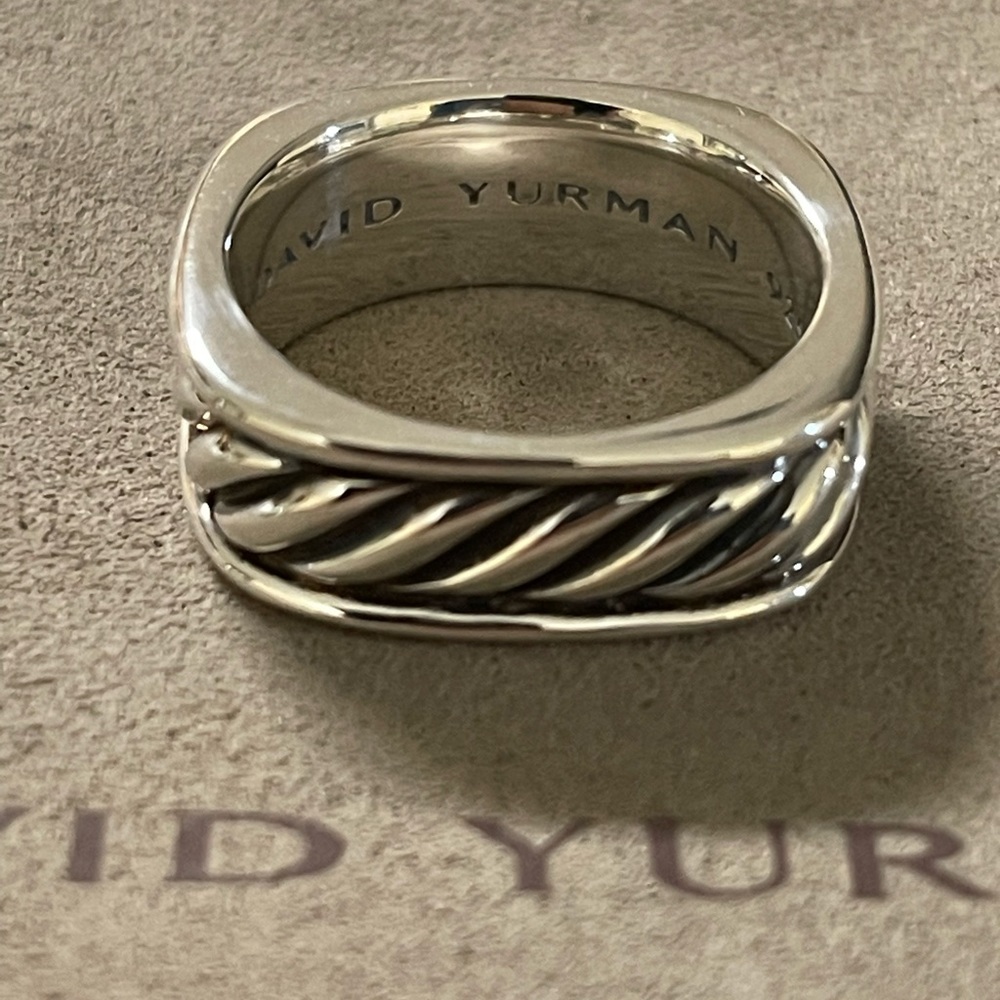 David Yurman Estate Mens Ring Sterling Silver Size 11 - Picture 3 of 6